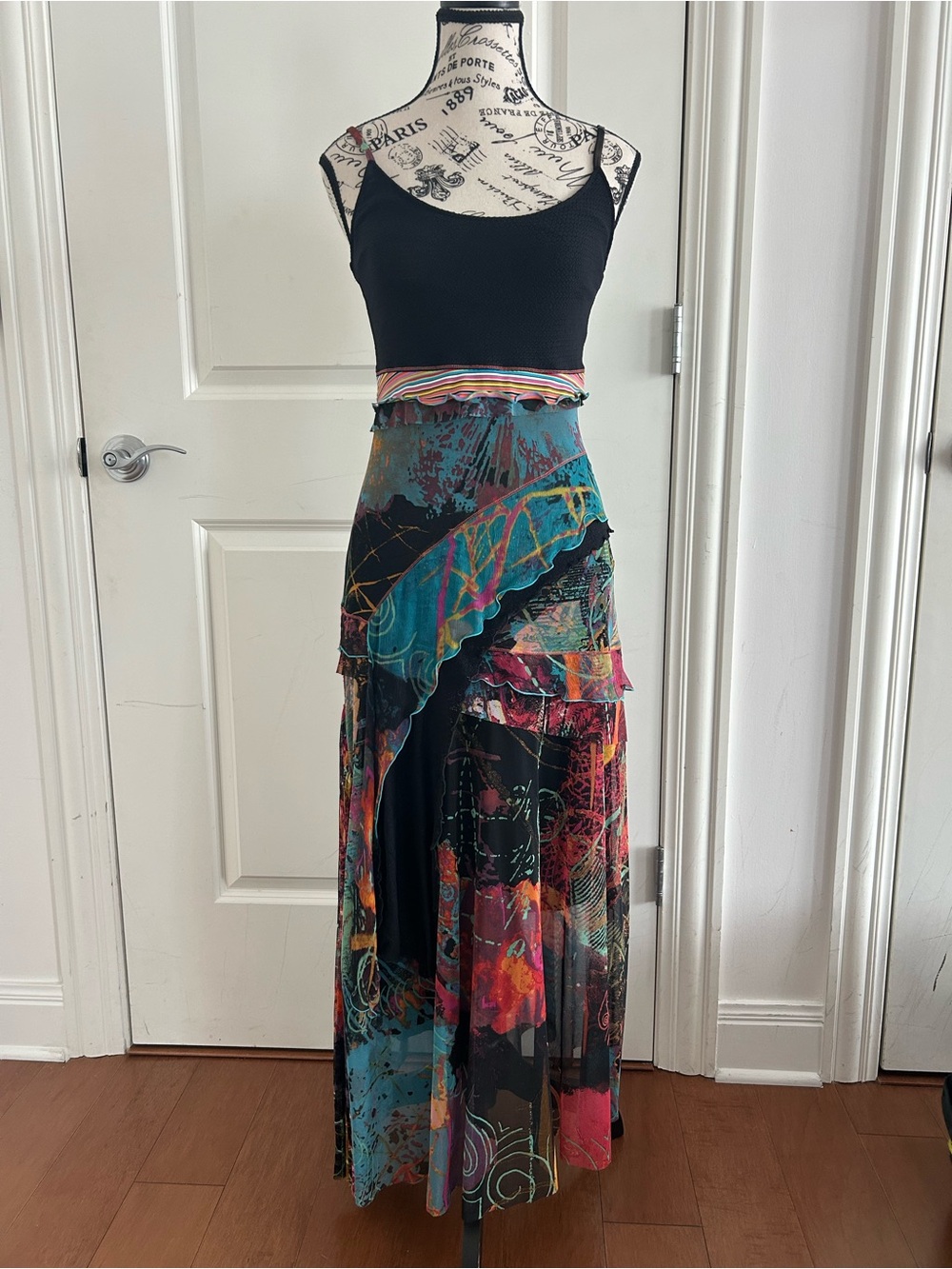 Bohemian Multi-Color Tiered Maxi Dress by Garella